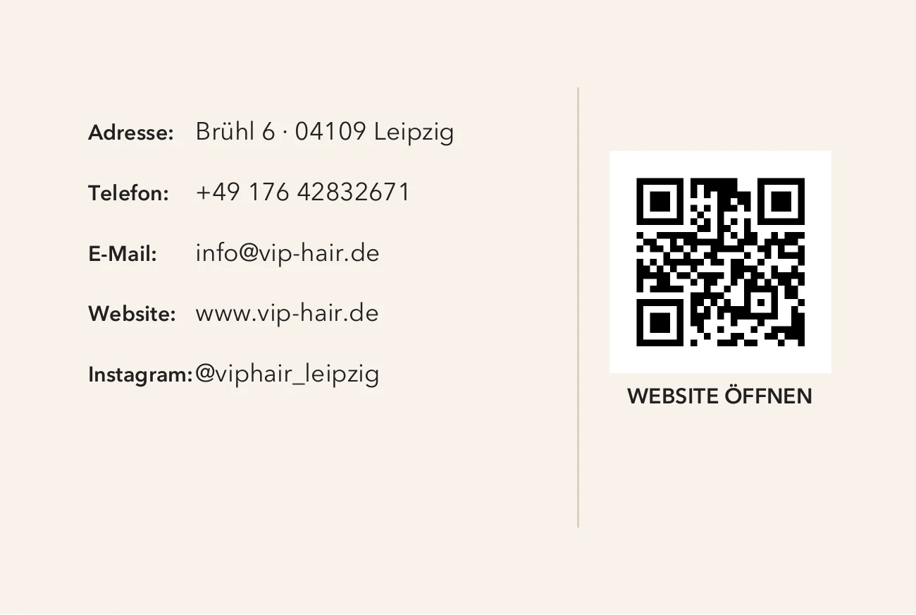 VIP HAIR: Rückseite