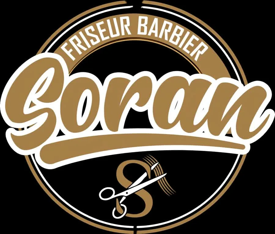 Das neu gestaltete Soran-Logo in Gold und Weiß auf schwarzem Grund.